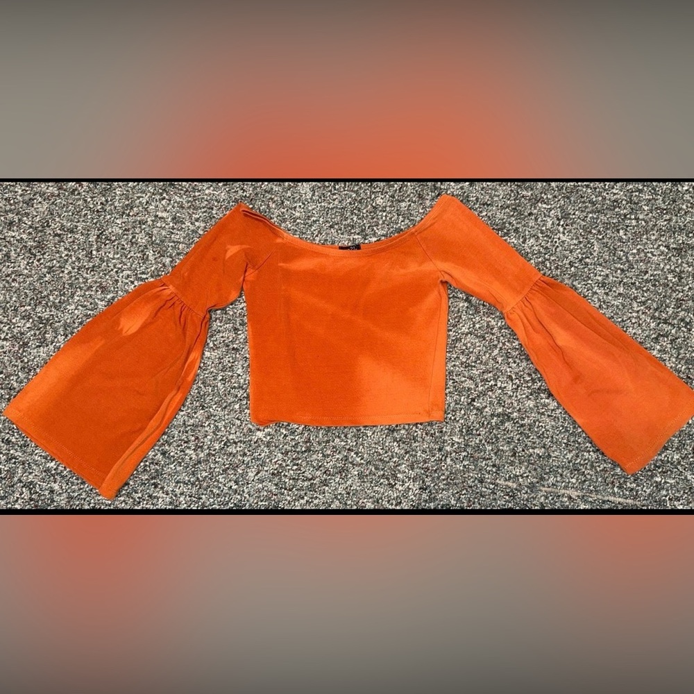Rue21 Burnt Orange Off-Shoulder Crop Top sir Small women’s